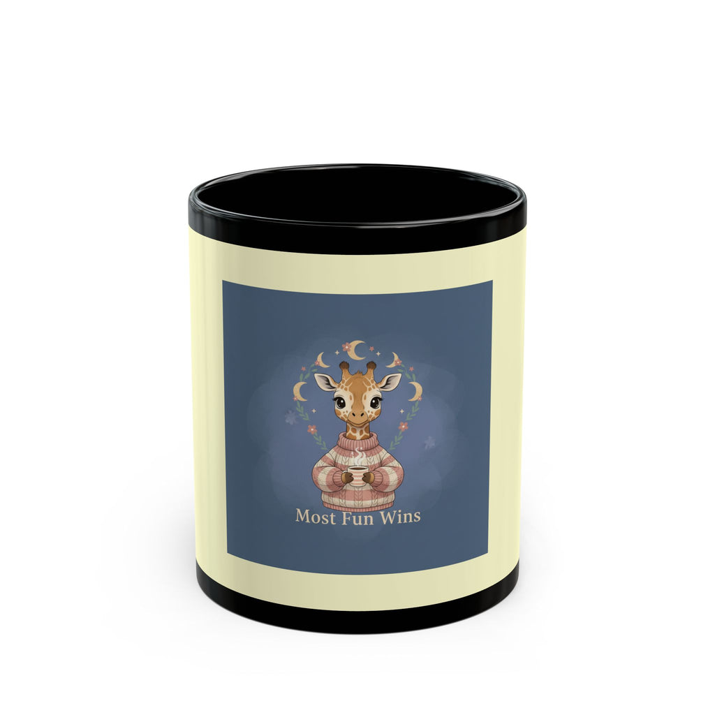 Giraffe Black Mug 11oz – Most Fun Wins