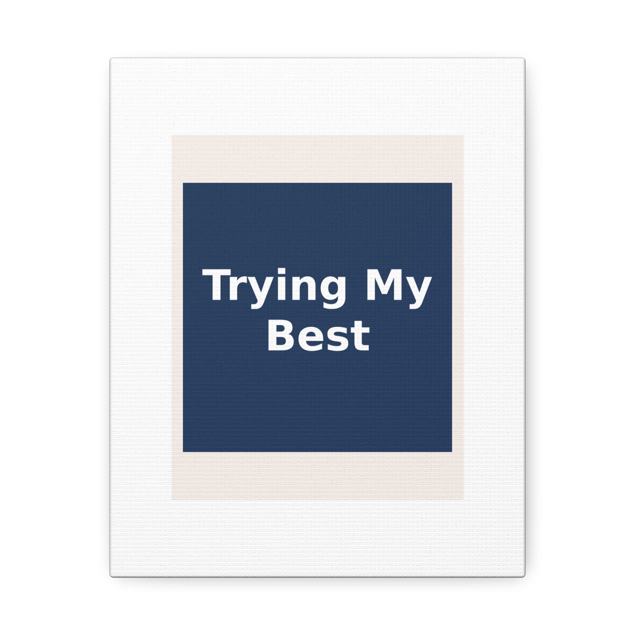 "Trying My Best" Black Cat Canvas | College Girl Gift | Fashion | KayKay Classics