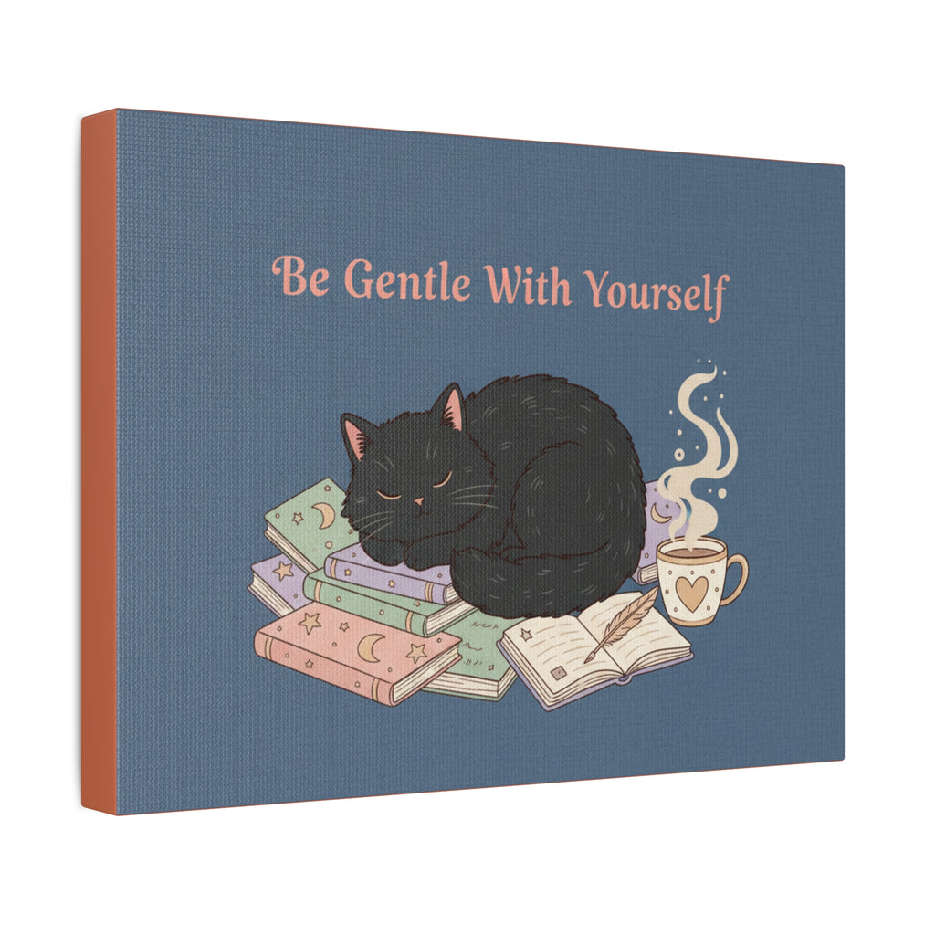 Black Cat Canvas Print – Be Gentle With Yourself