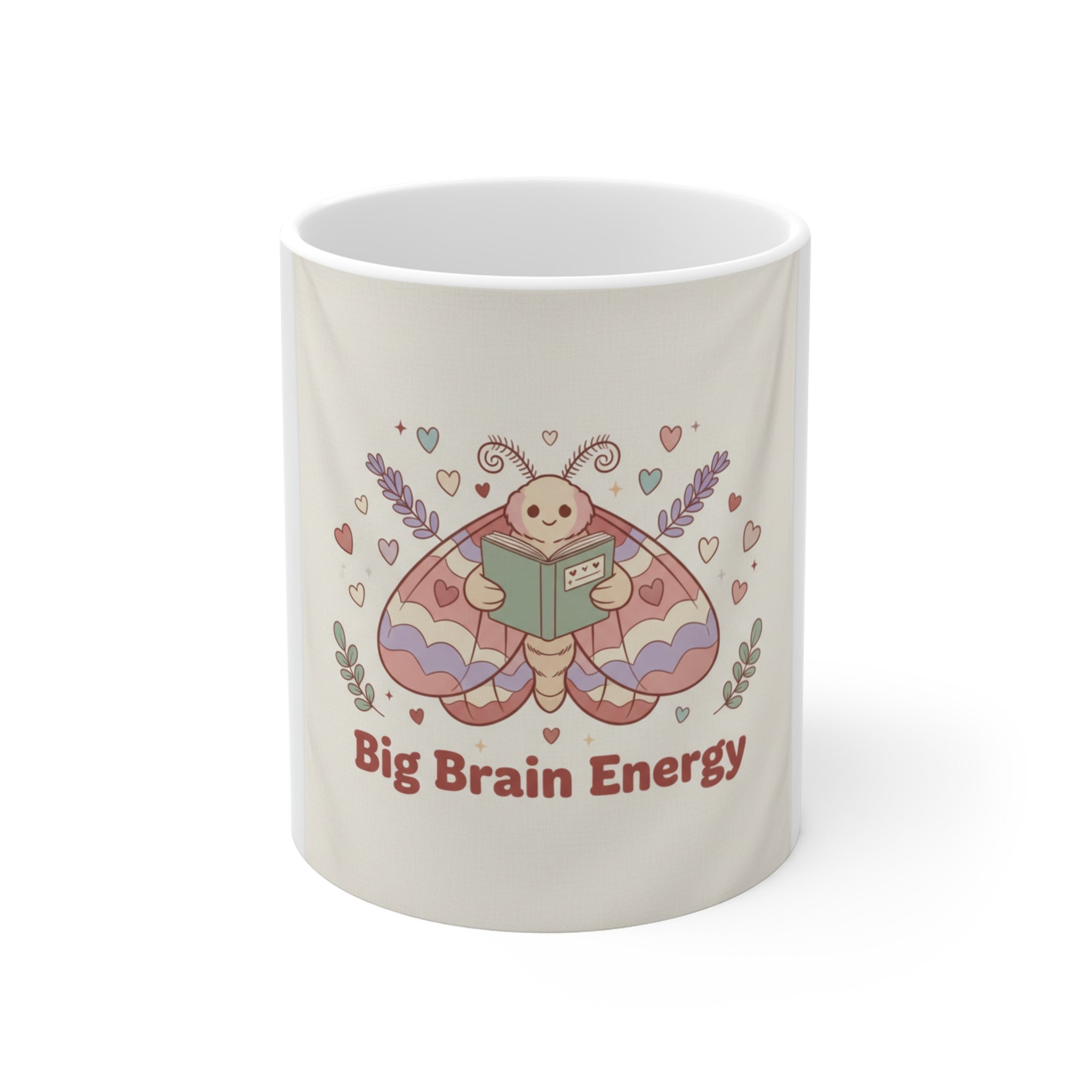 Big Brain Energy Moth Mug 11oz