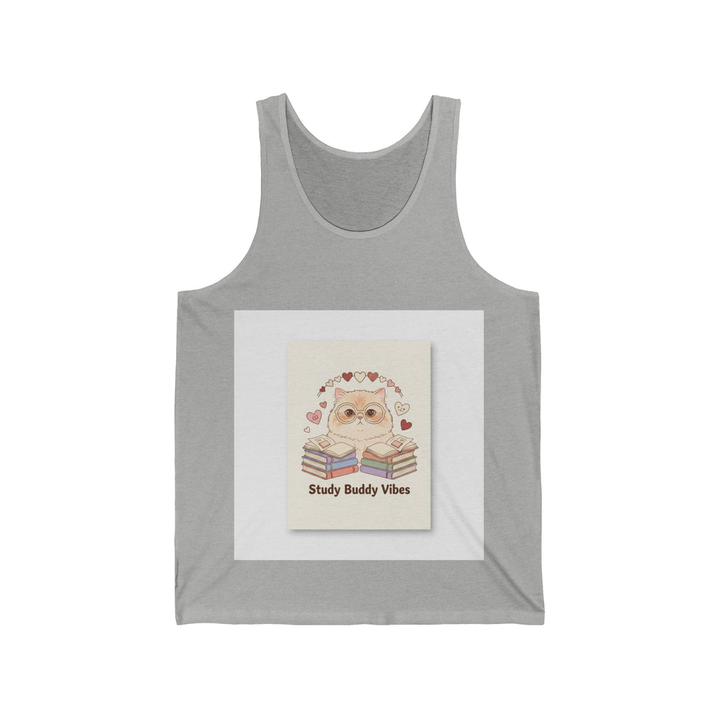 Study Buddy Vibes Cat Tank Top