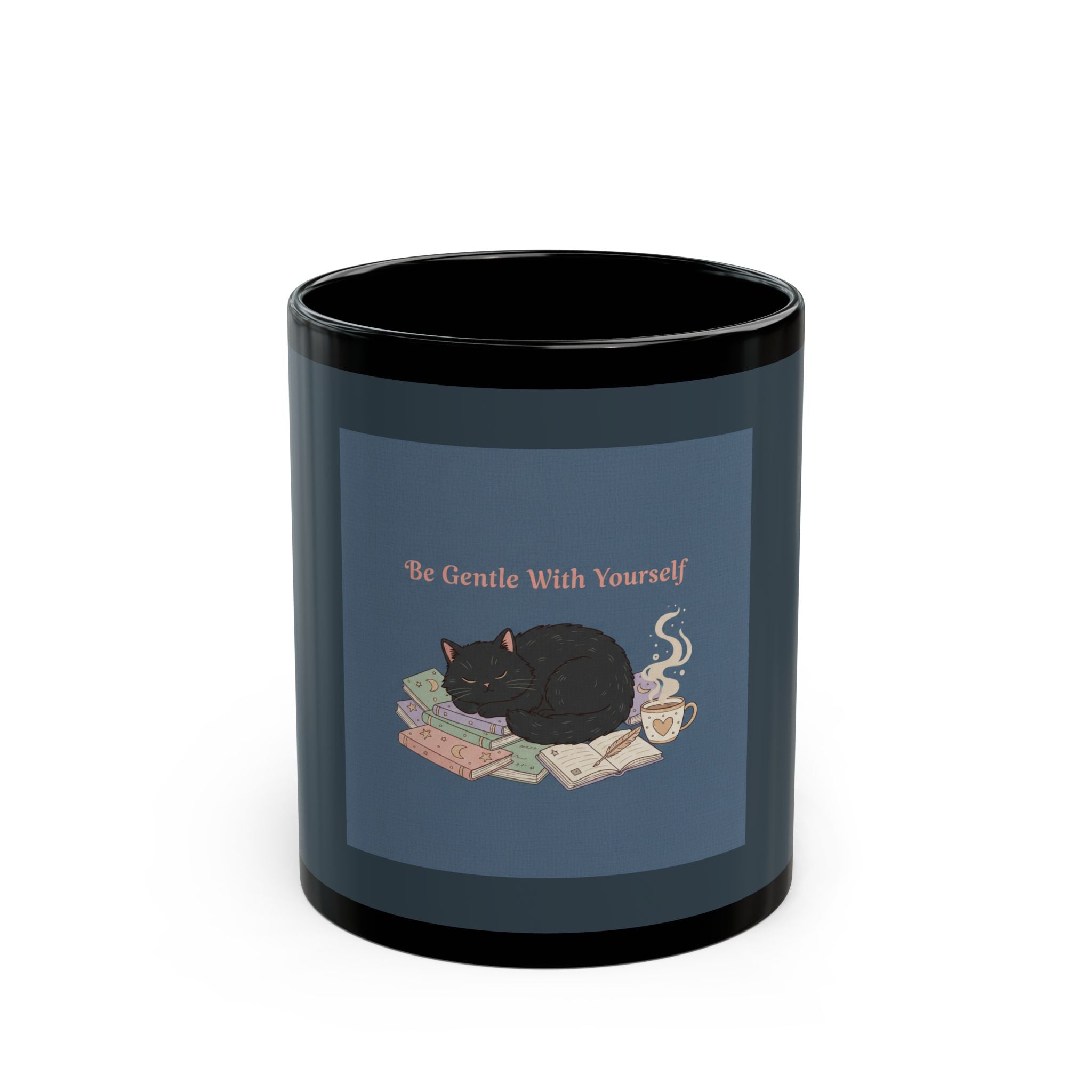 Black Cat Black Mug 11oz – Be Gentle With Yourself