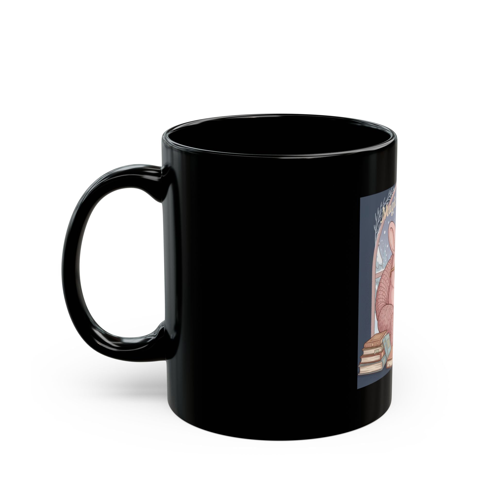 Magic Takes Time Black Mug 11oz