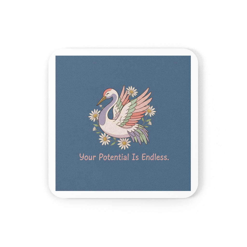 Crane Cork Coaster – Your Potential is Endless