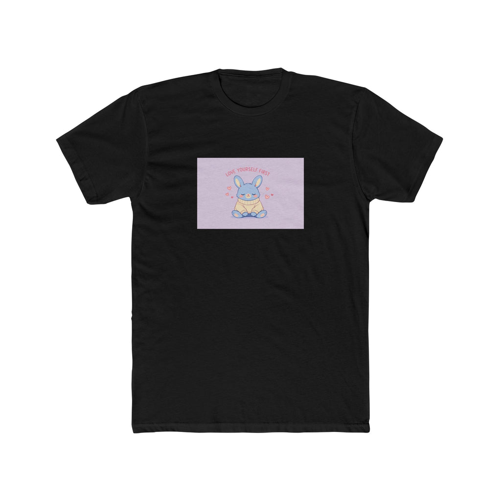 "LOVE YOURSELF FIRST" Black Cat Unisex Tee | College Girl Gift | Fashion | KayKay Classics