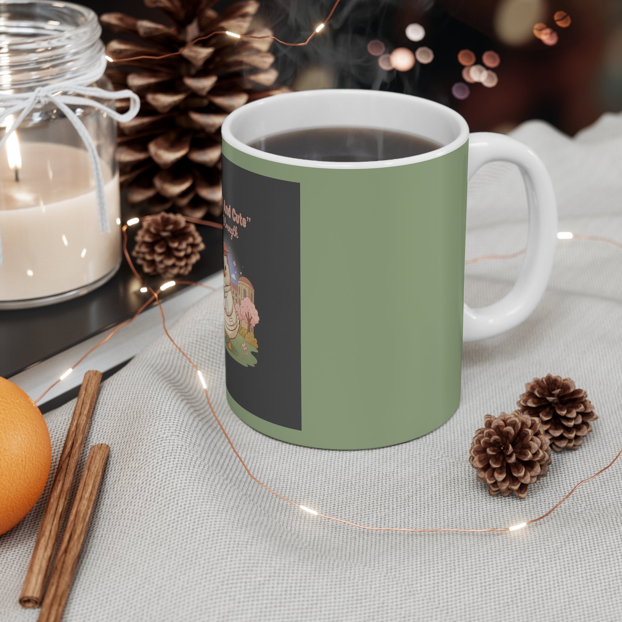 Duck In A Cardigan Mug 11oz – Educated and Cute Gentle Strength