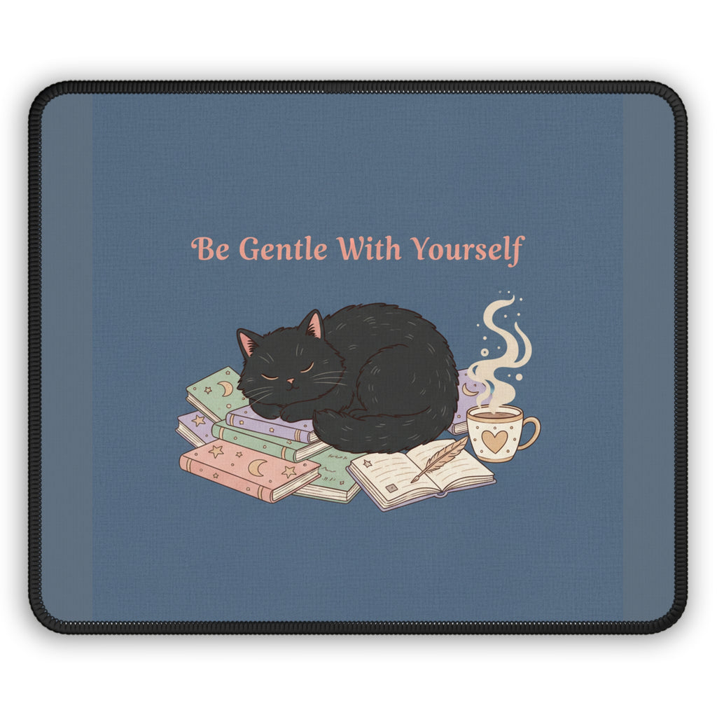 Black Cat Mouse Pad – Be Gentle With Yourself