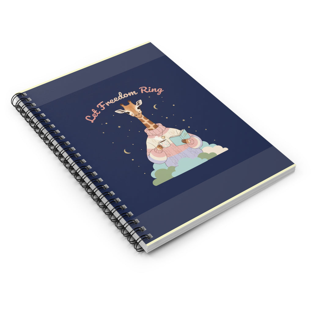 Giraffe Spiral Notebook – Let Freedom Ring