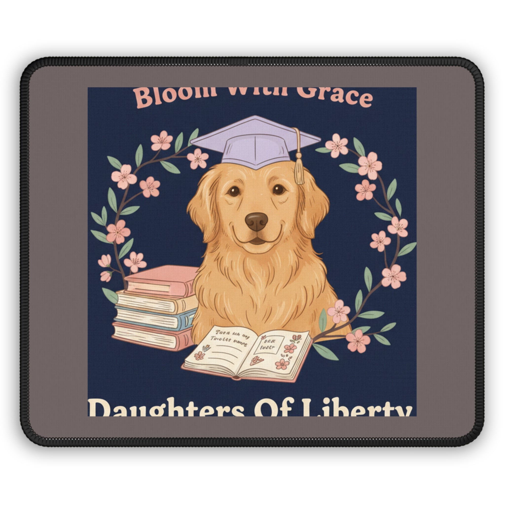 Golden Retriever Mouse Pad – Bloom With Grace