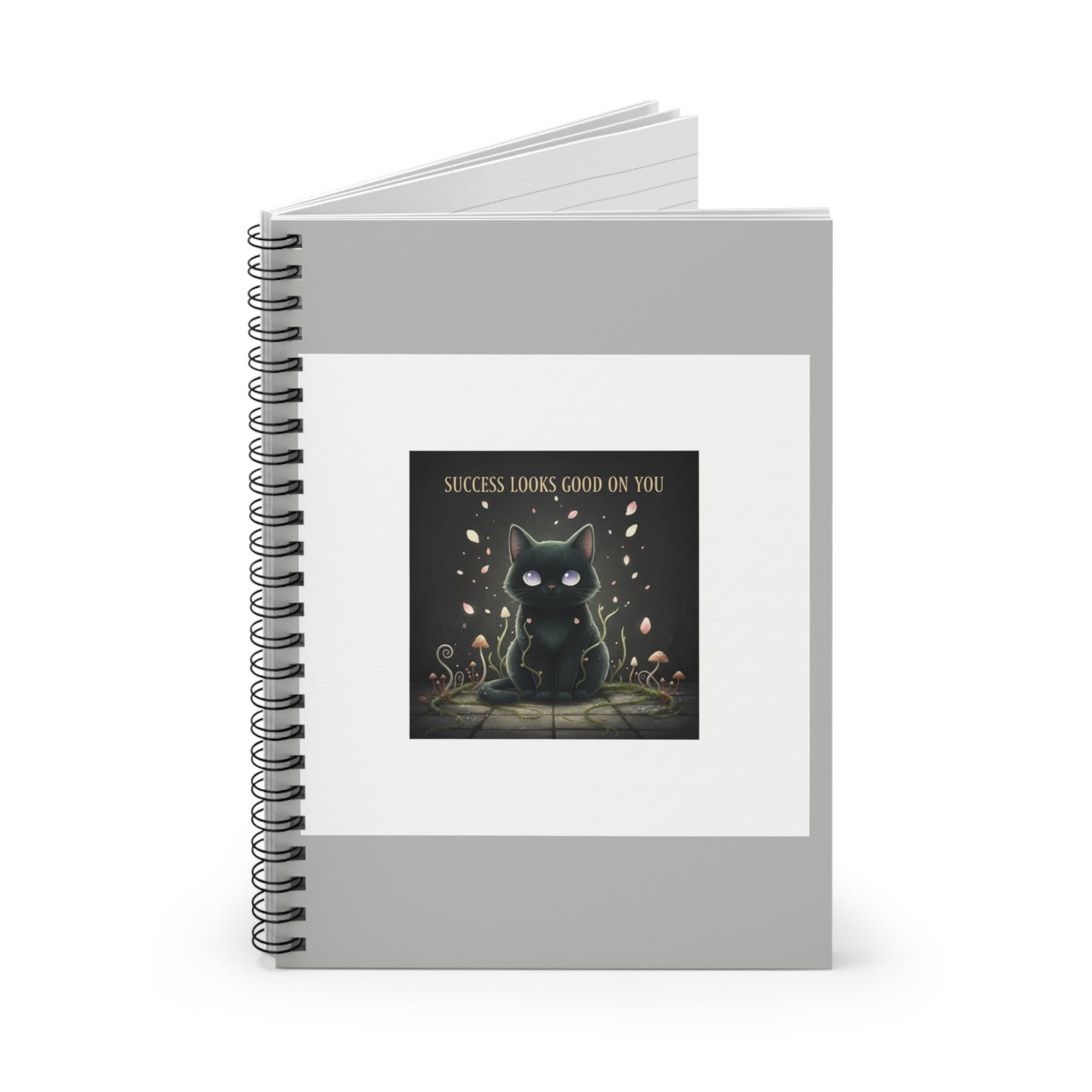 Black Cat Spiral Notebook – Success Looks Good on You