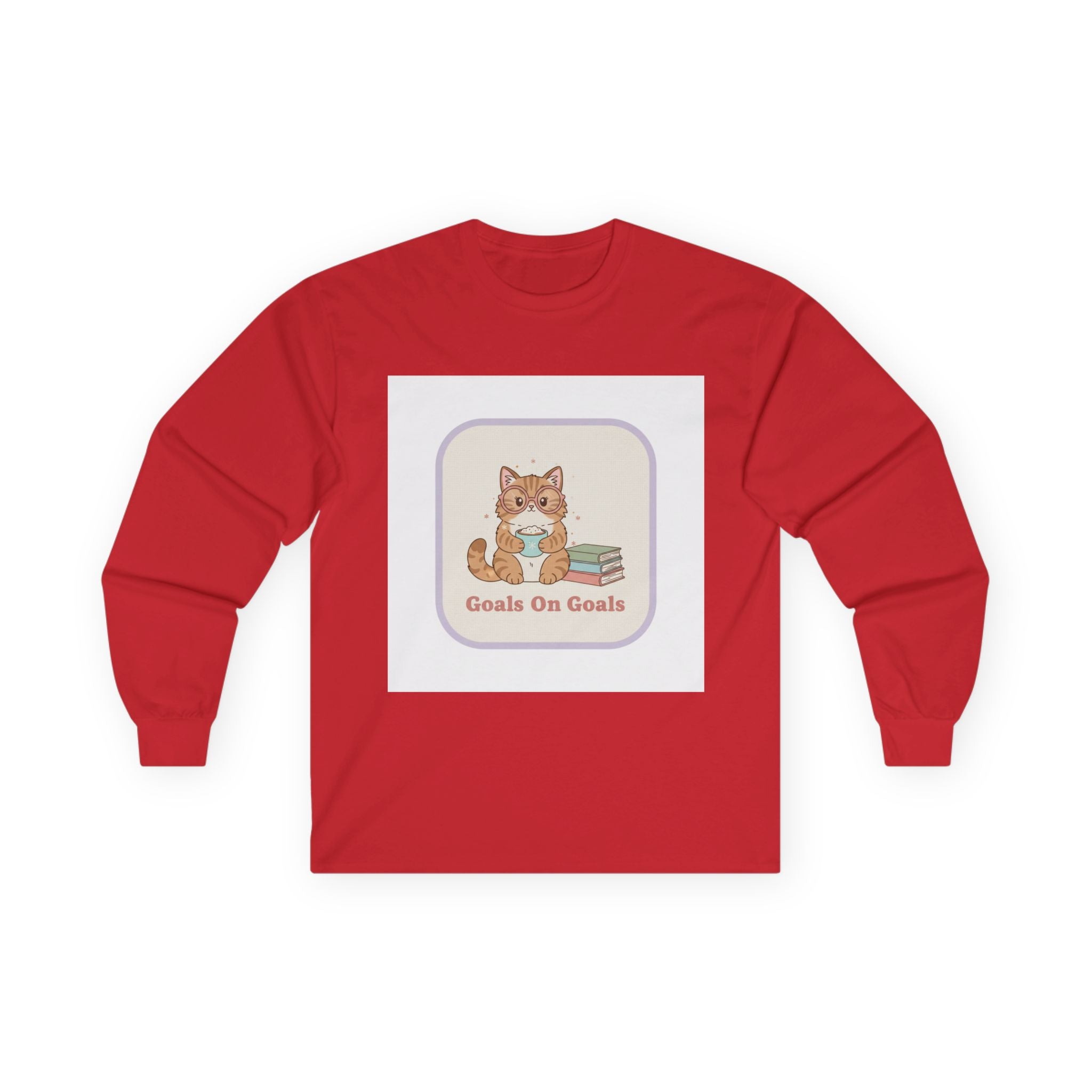 Goals On Goals Cat Long Sleeve Tee