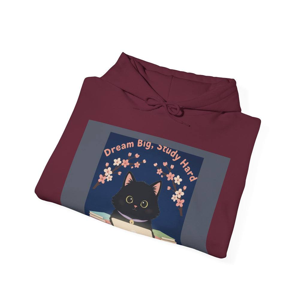 Black Cat Hoodie – Dream Big Study Hard