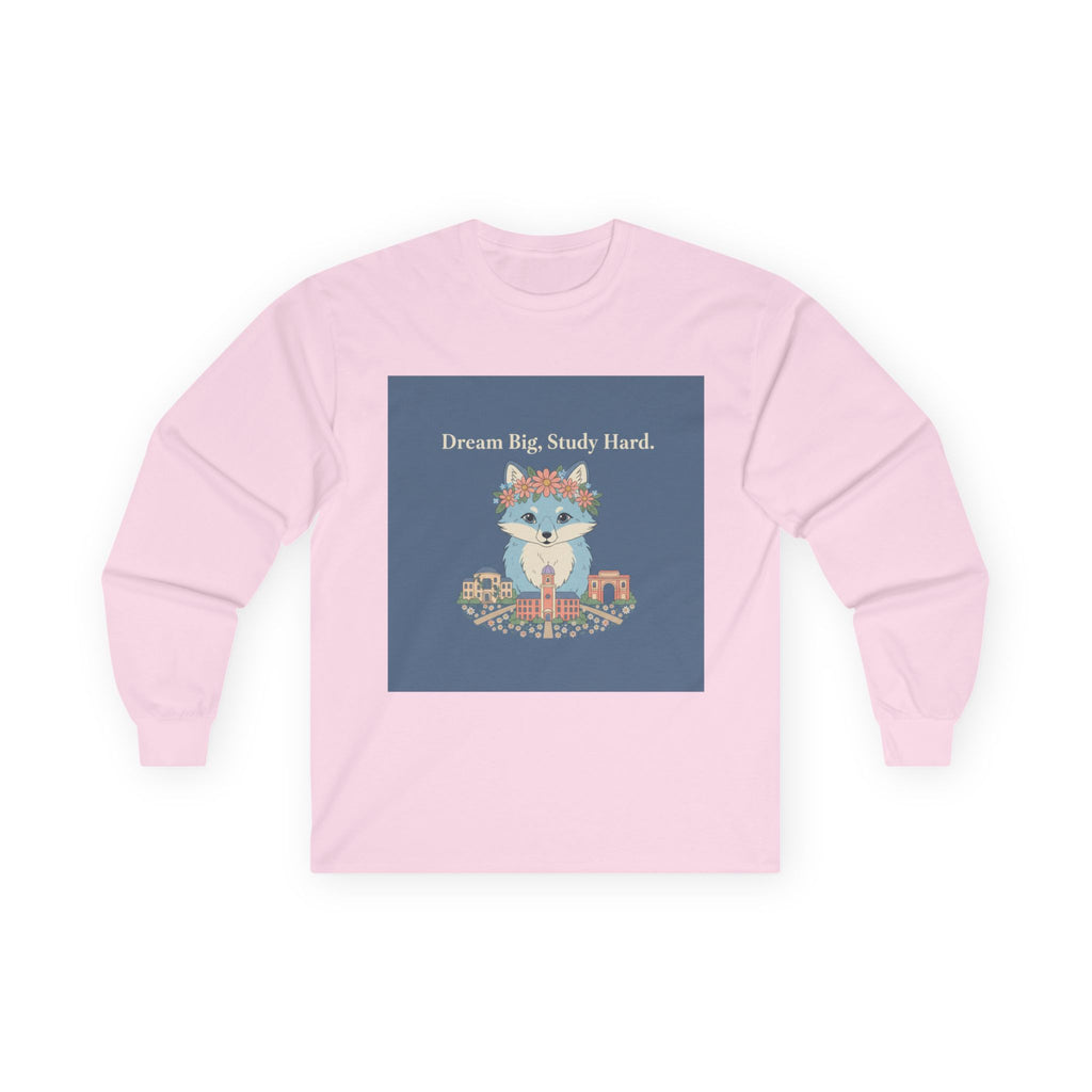 Fox Long Sleeve Tee – Dream Big, Study Hard