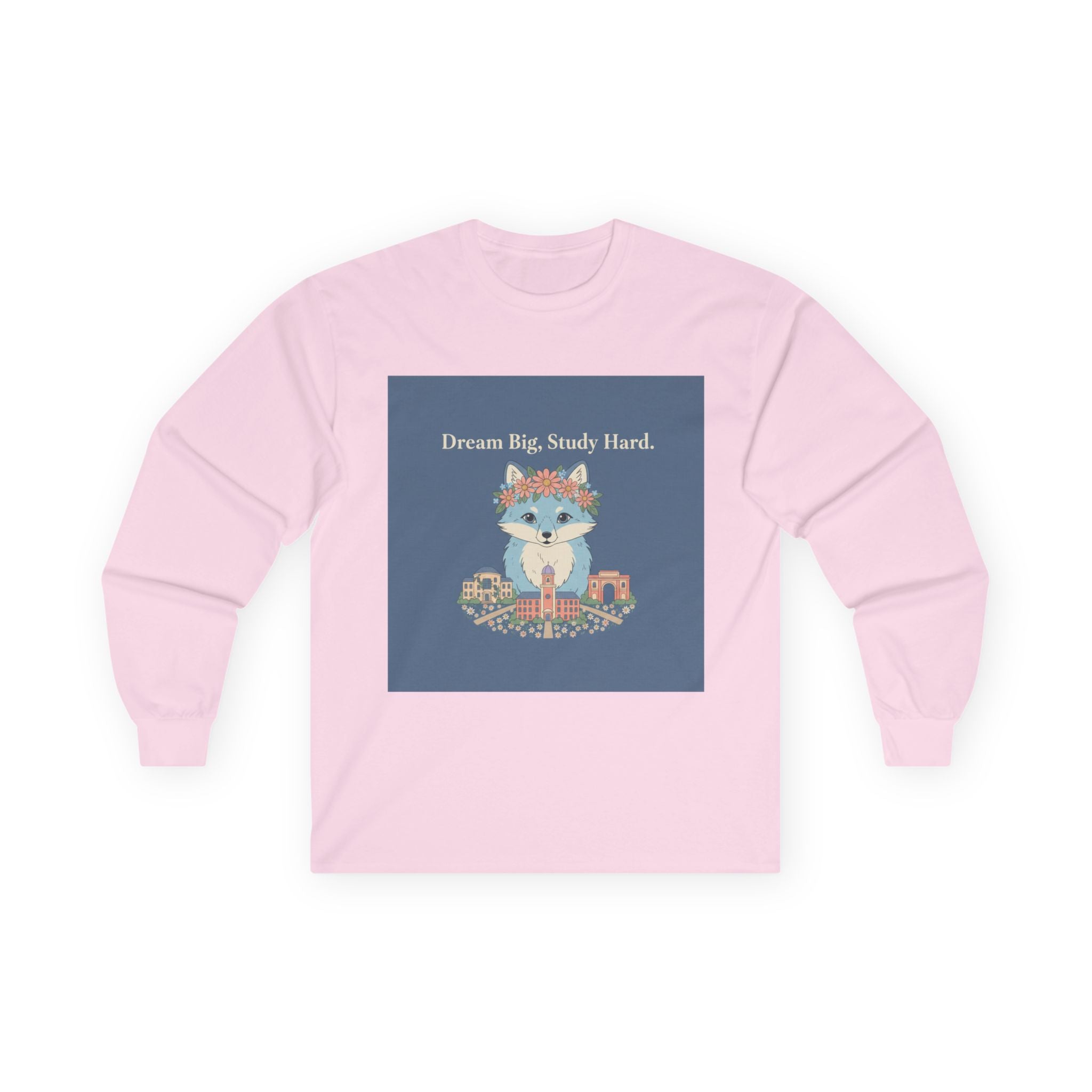 Fox Long Sleeve Tee – Dream Big, Study Hard