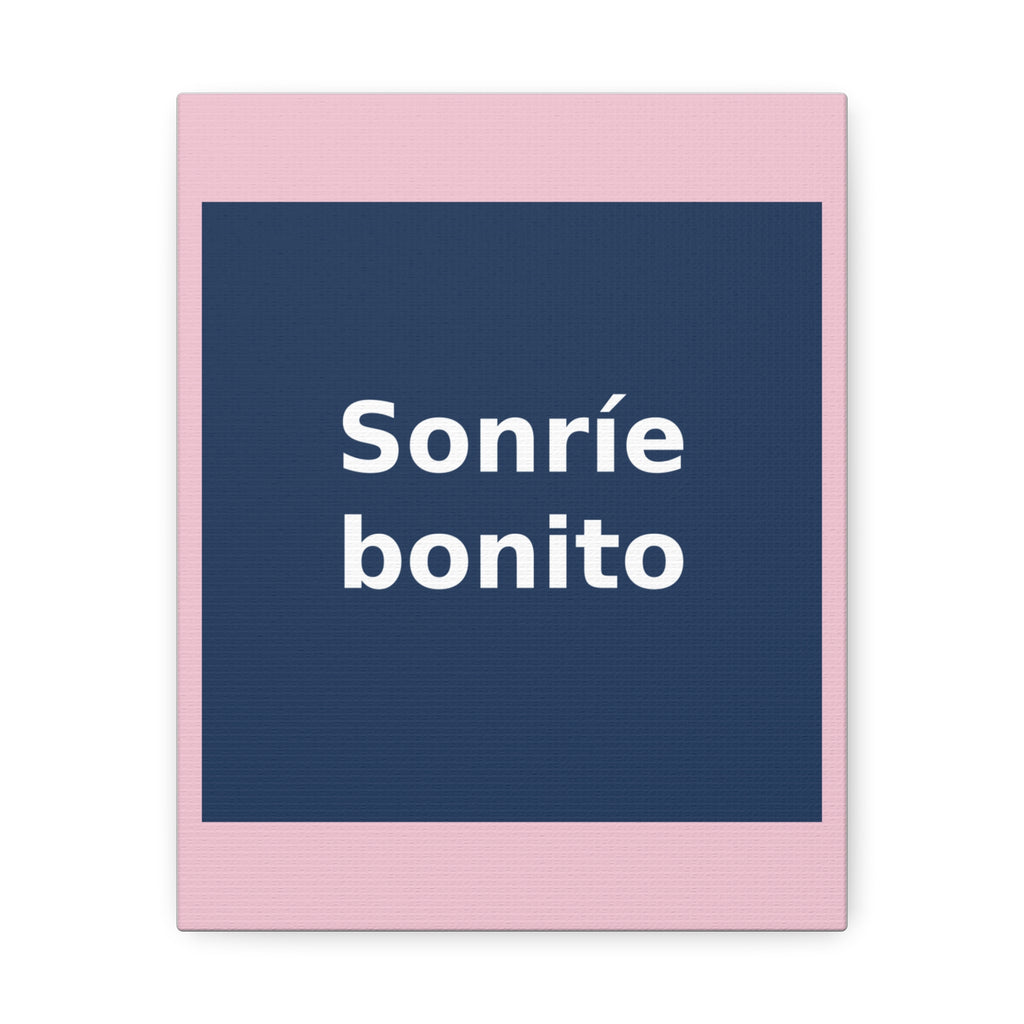 "Sonríe bonito" Black Cat Canvas | College Girl Gift | Fashion | KayKay Classics