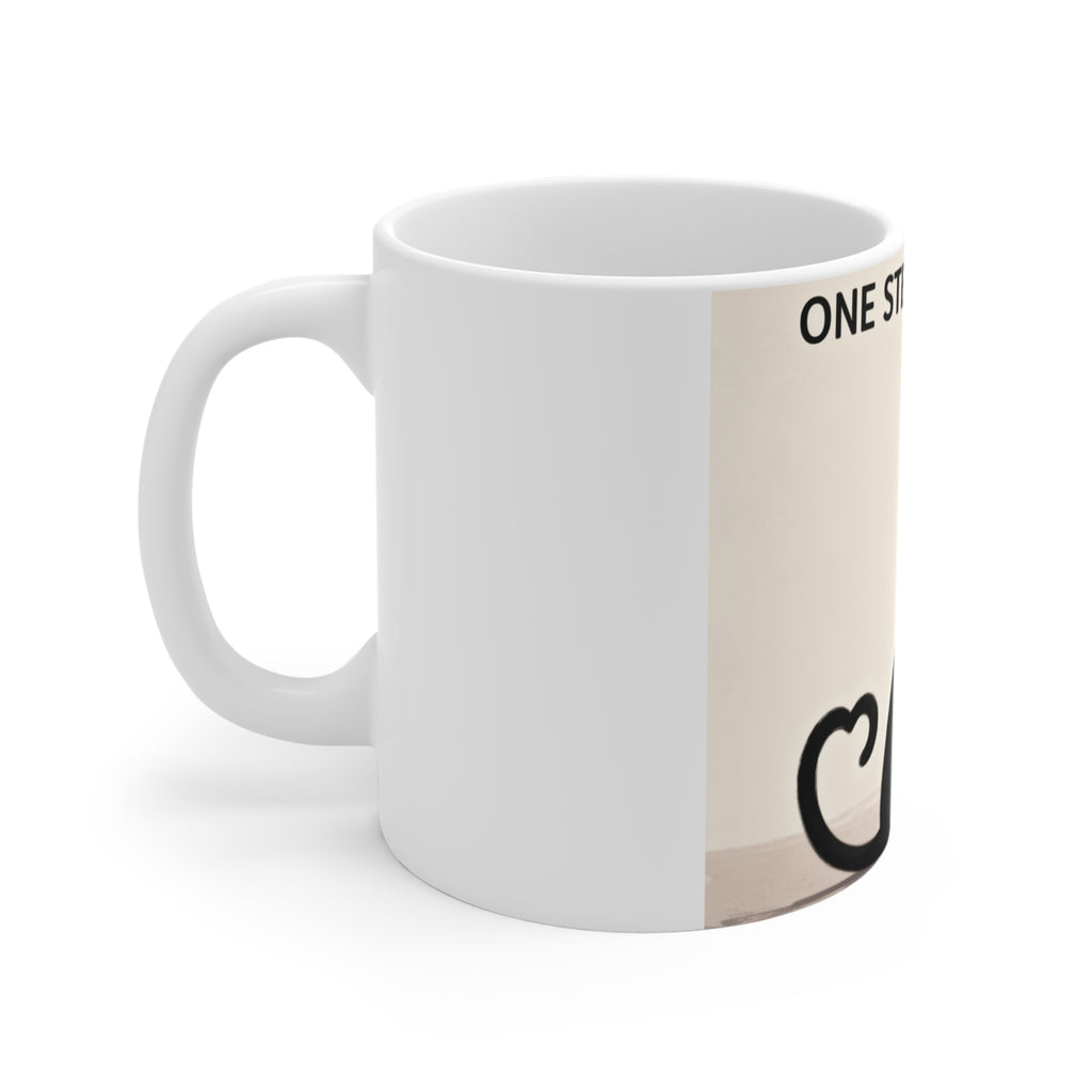 ONE STEP AT A TIME Cat Mug 11oz
