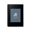 Soft Life Scholar Cat Spiral Notebook
