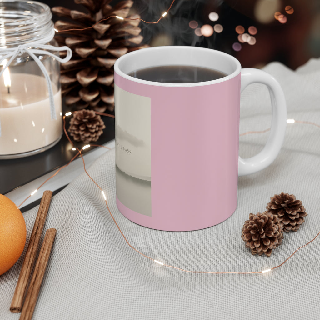 "THIS MOMENT WILL PASS" Black Cat Mug | Trendy Gift for Her | Drinkware | KayKay Classics