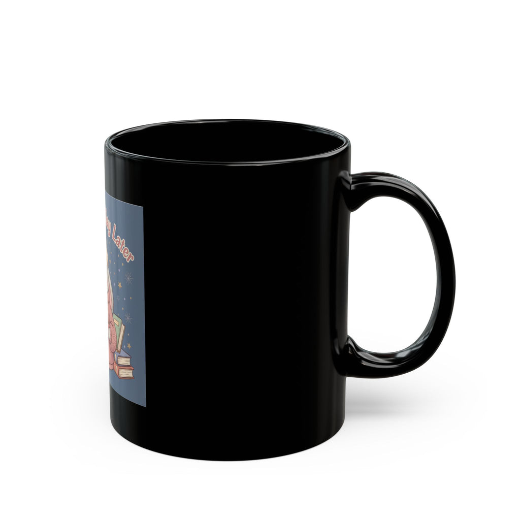 Bunny Black Mug 11oz – Study Now Slay Later
