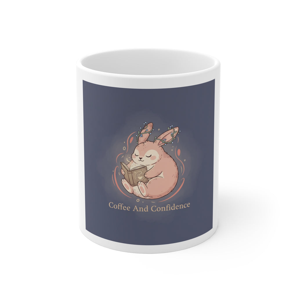 Bunny Mug 11oz – Coffee and Confidence