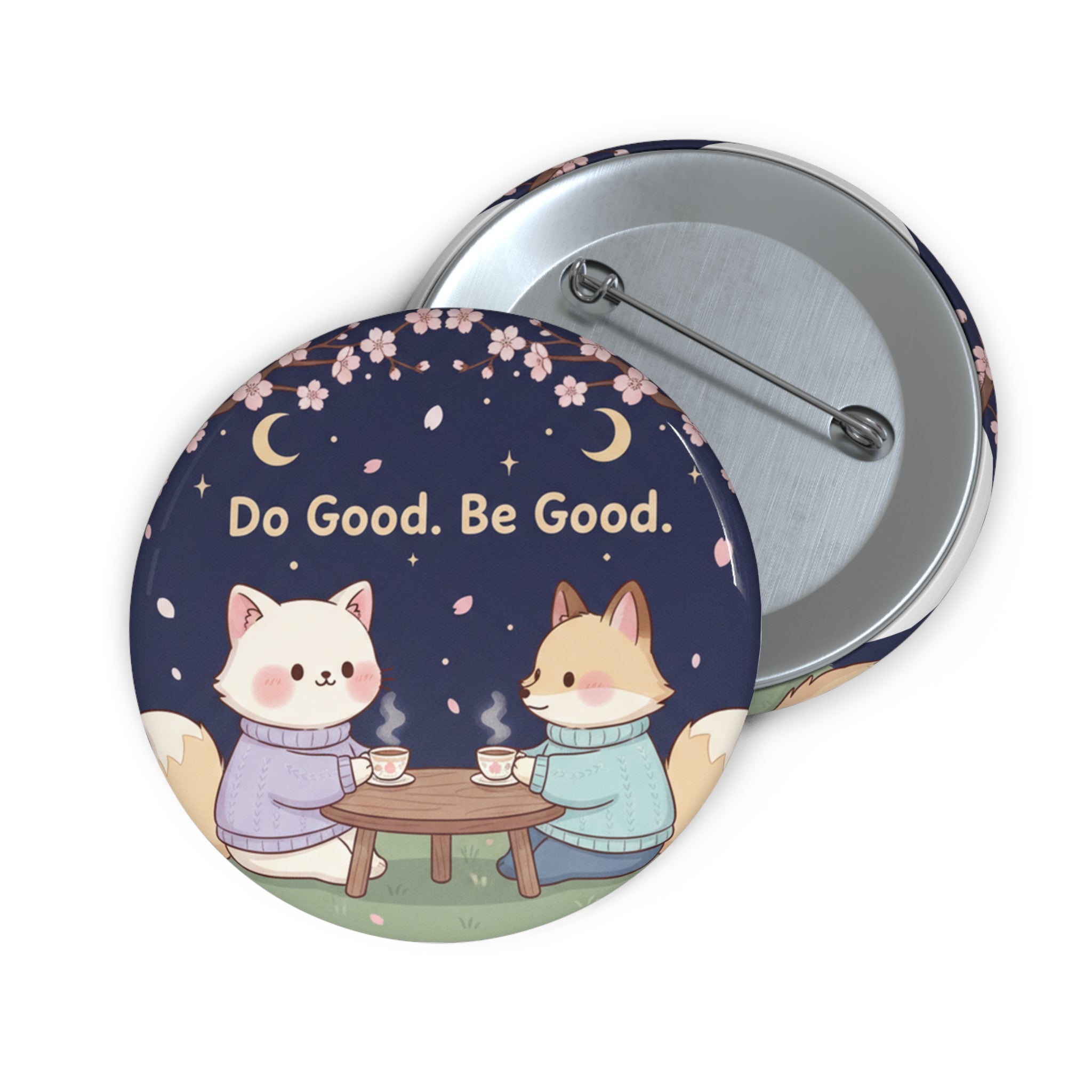 Cat Pin Button – Do Good Be Good
