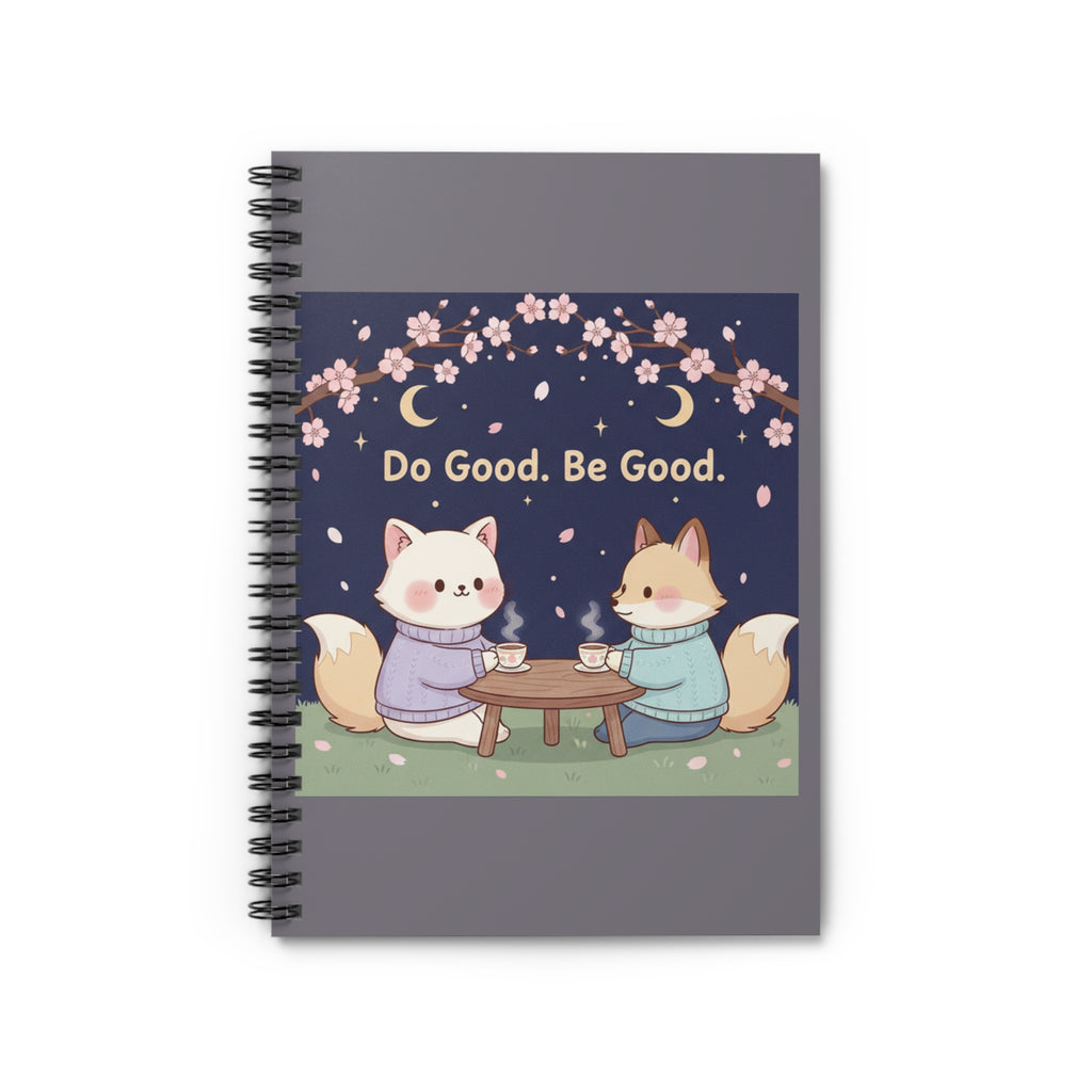 Cat Spiral Notebook – Do Good Be Good