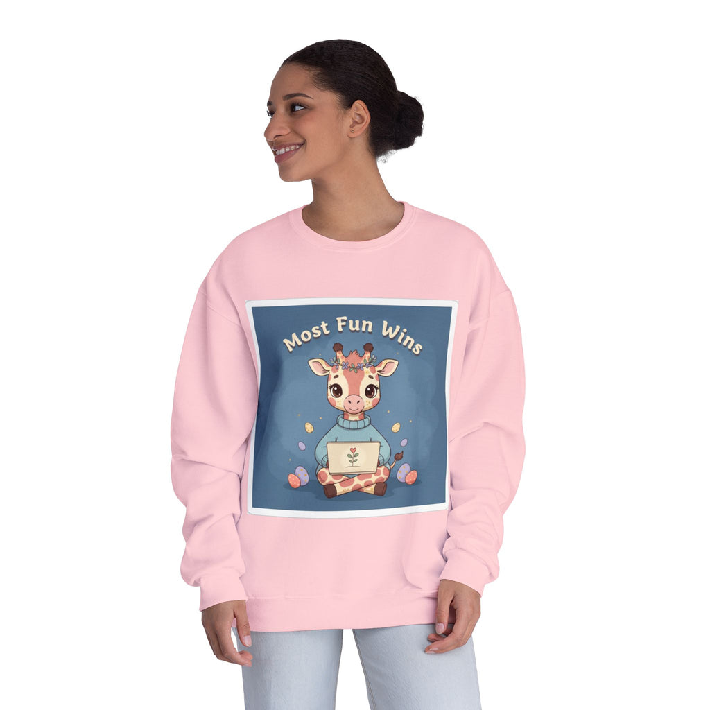 Giraffe Crewneck Sweatshirt – Most Fun Wins