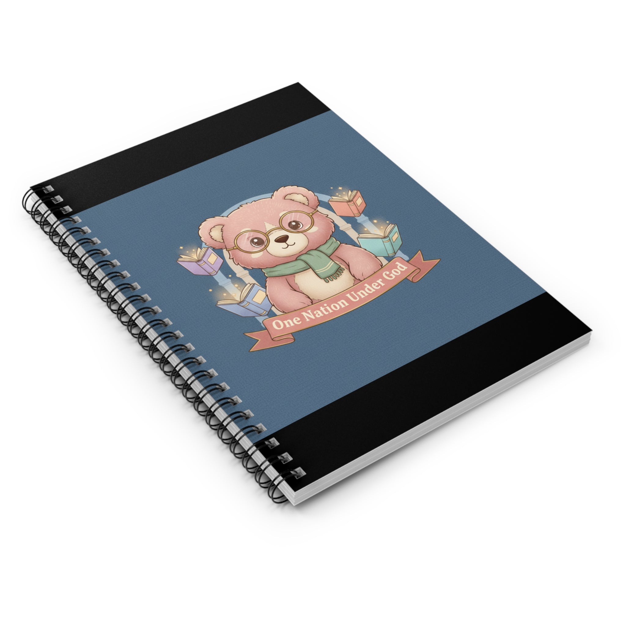 Bear Spiral Notebook – One Nation Under God