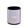 LOVE YOURSELF FIRST Bunny Black Mug 11oz