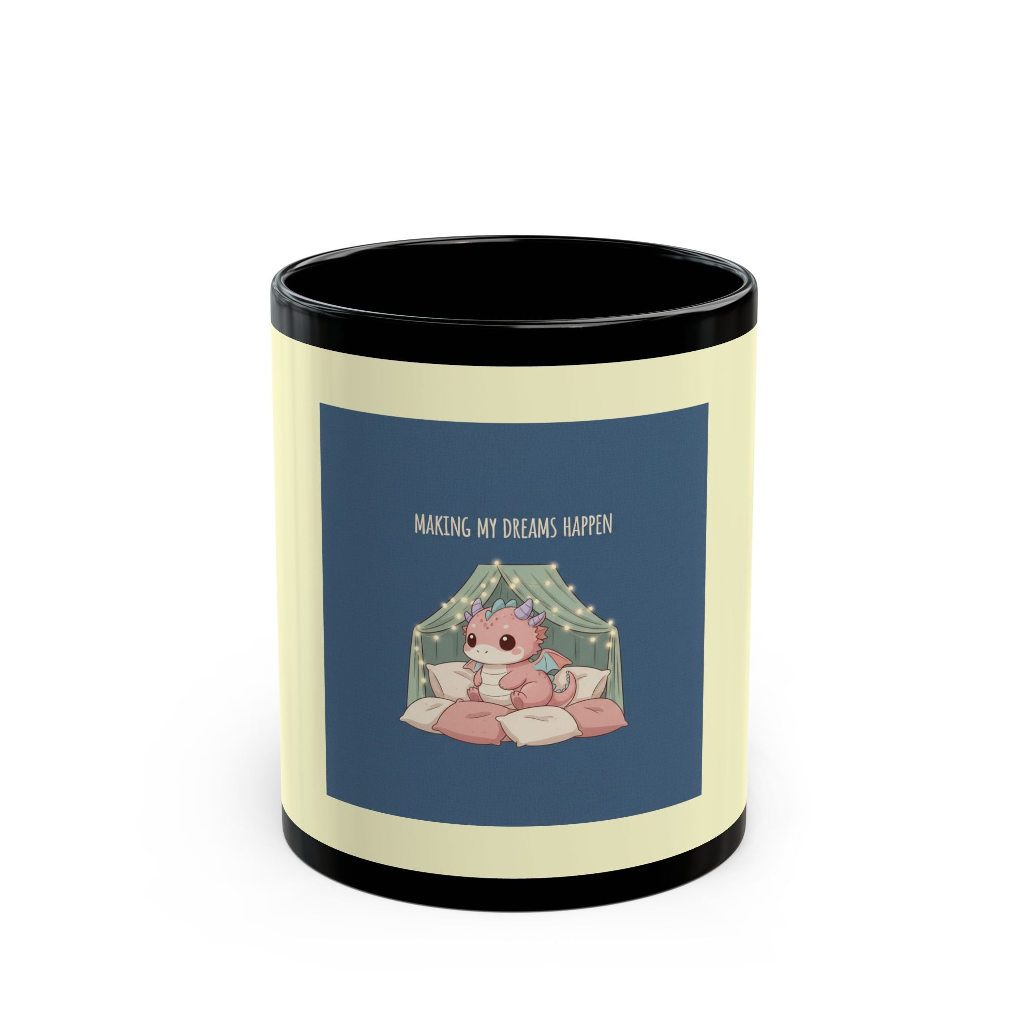Dragon Black Mug 11oz – Making My Dreams Happen