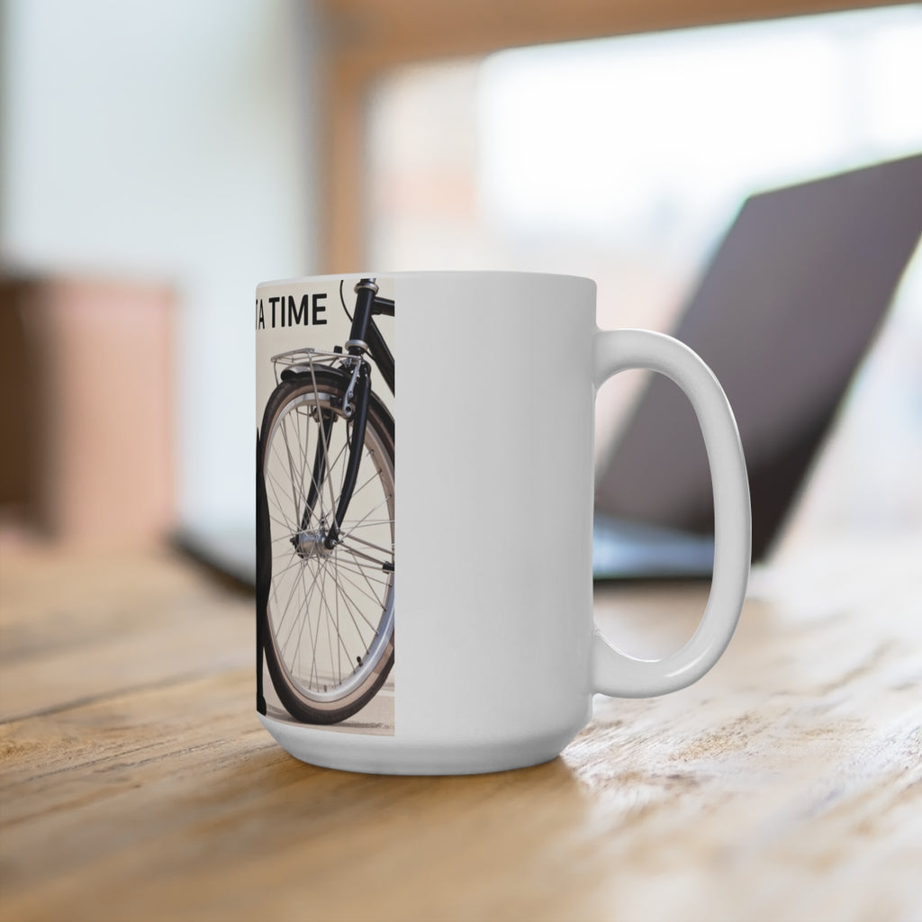 ONE STEP AT A TIME Cat Mug 15oz