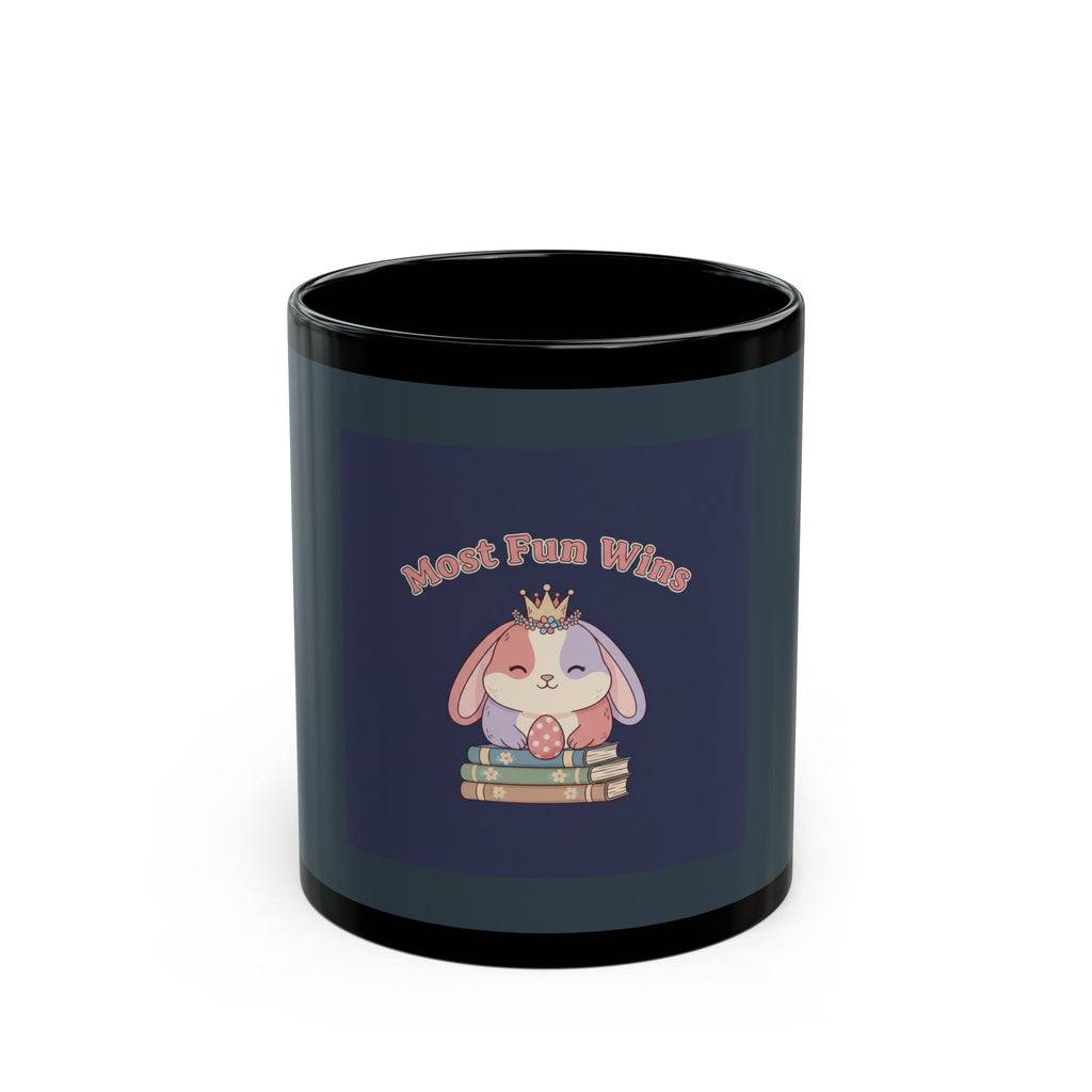 Bunny Black Mug 11oz – Most Fun Wins