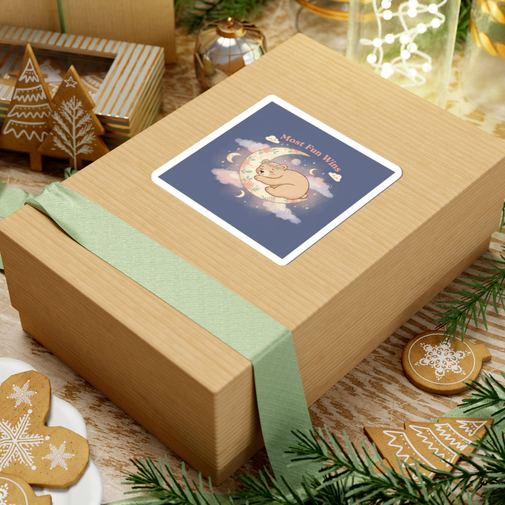 Bear Kiss-Cut Sticker – Most Fun Wins