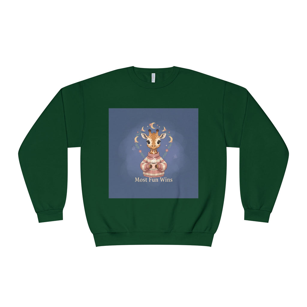 Giraffe Crewneck Sweatshirt – Most Fun Wins