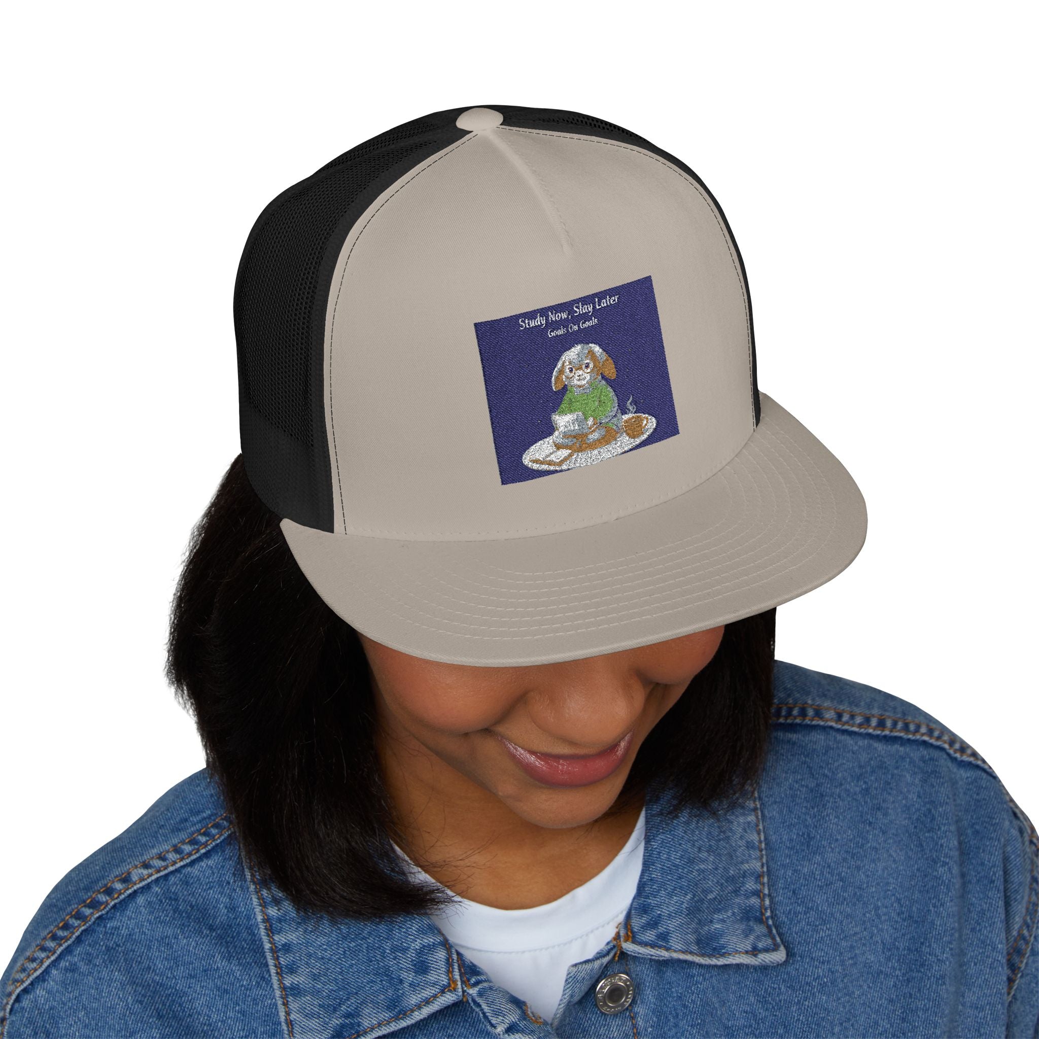Rabbit Trucker Cap – Study Now, Slay Later. Goals on Goals