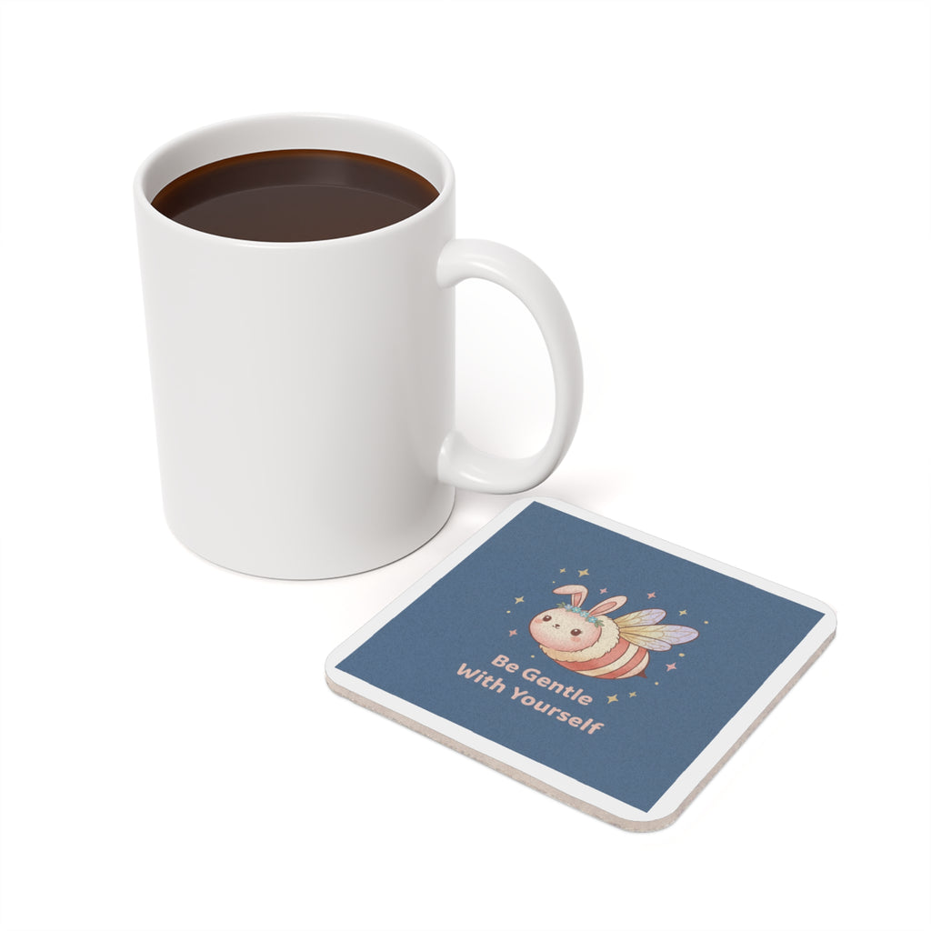 Honeybee Cork Coaster – Be Gentle With Yourself