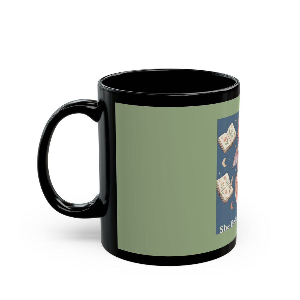 Dragon Black Mug 11oz – She Believed She Could