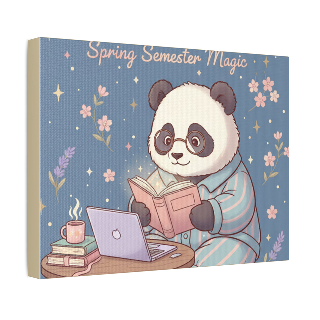 Panda Canvas Print – Degree Loading Spring Semester Magic