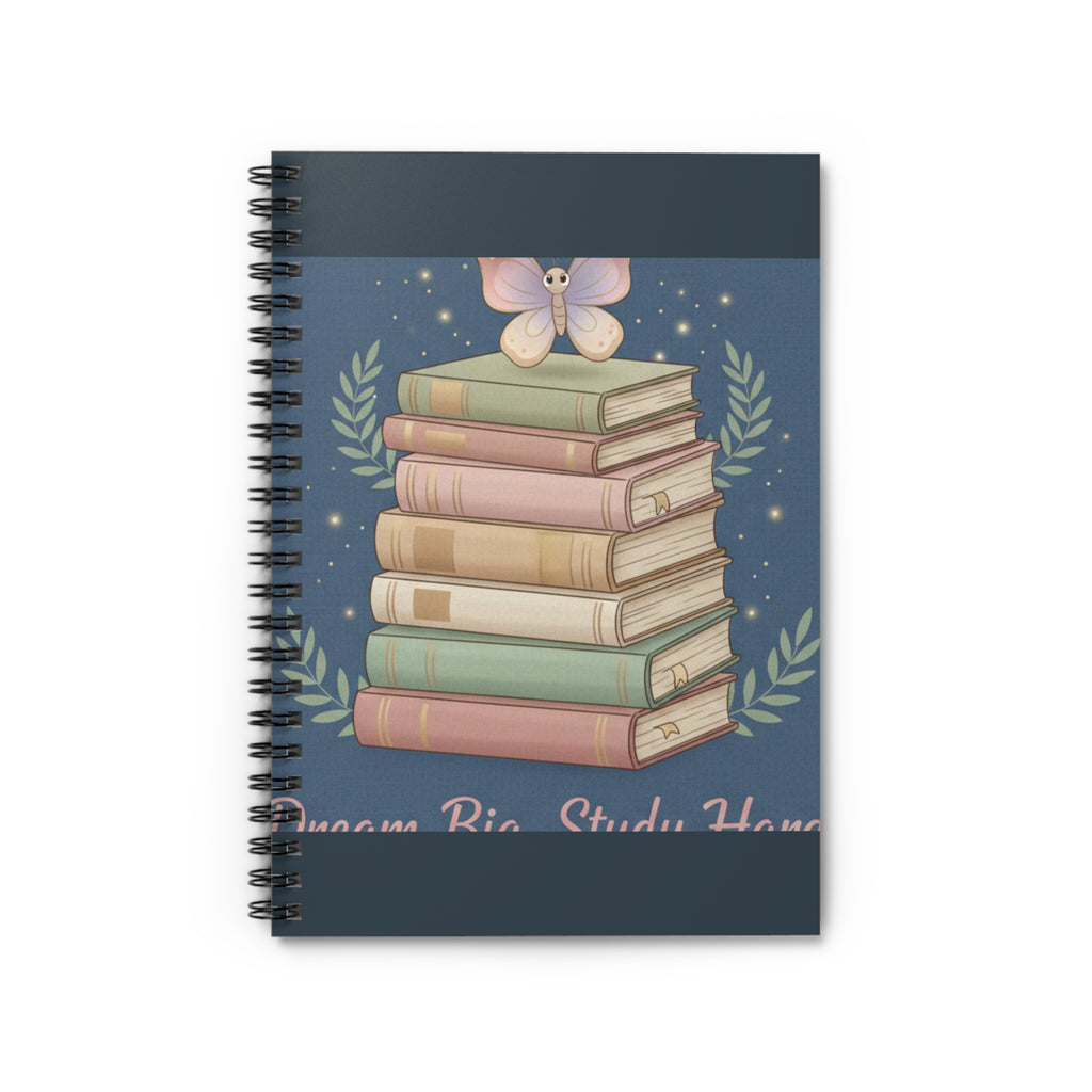 Butterfly Spiral Notebook – Dream Big Study Hard
