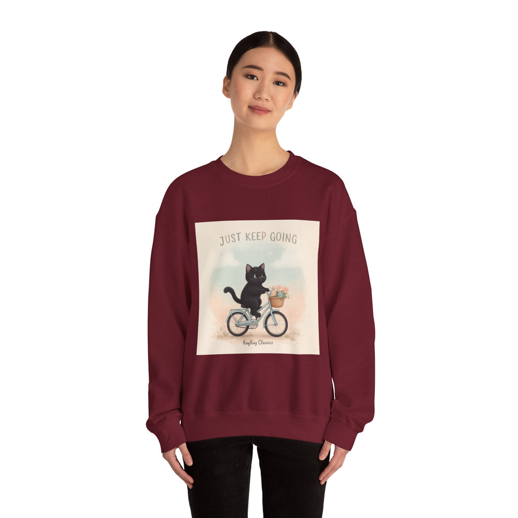 "Design" Black Cat Crewneck | College Girl Gift | Fashion | KayKay Classics