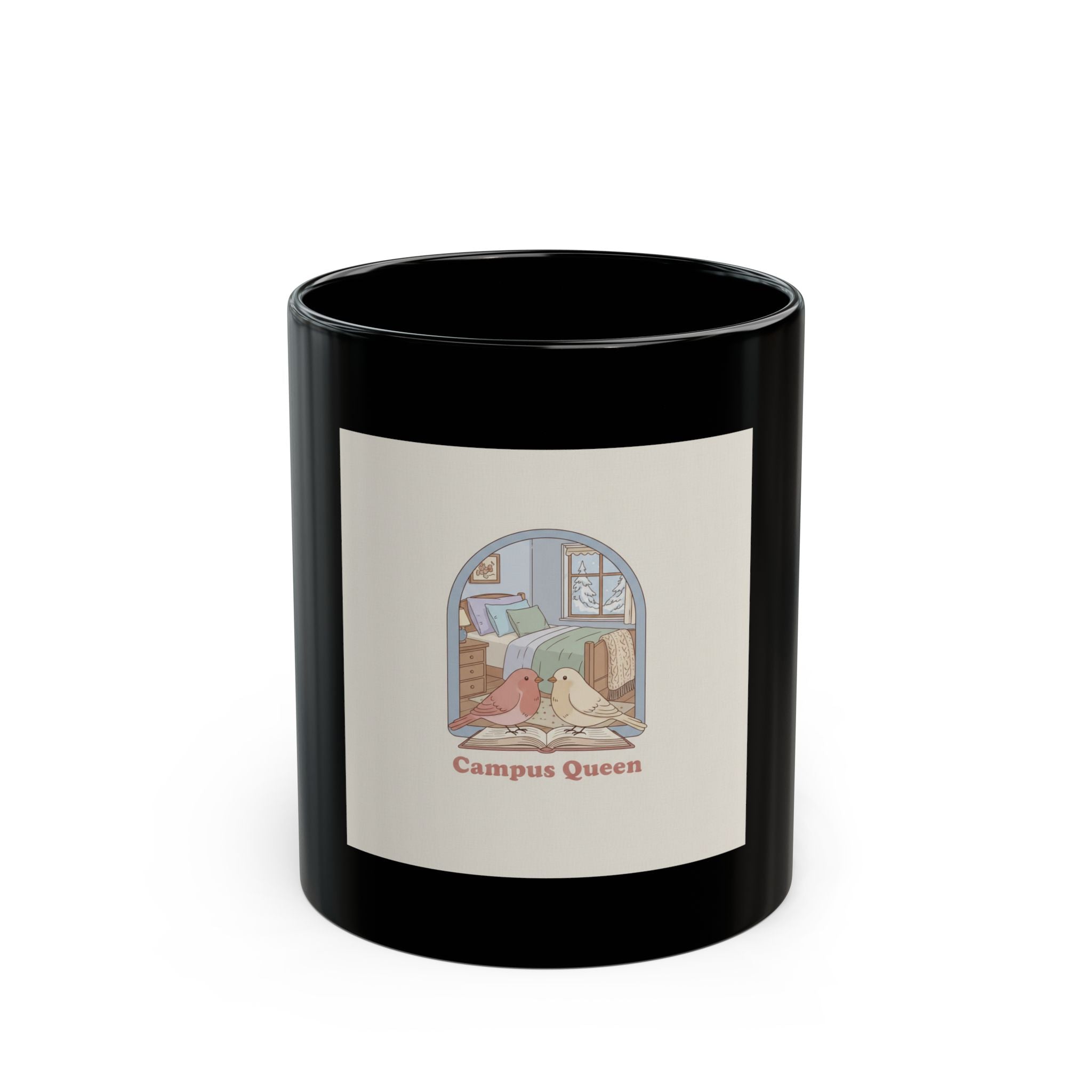 Campus Queen Black Mug 11oz