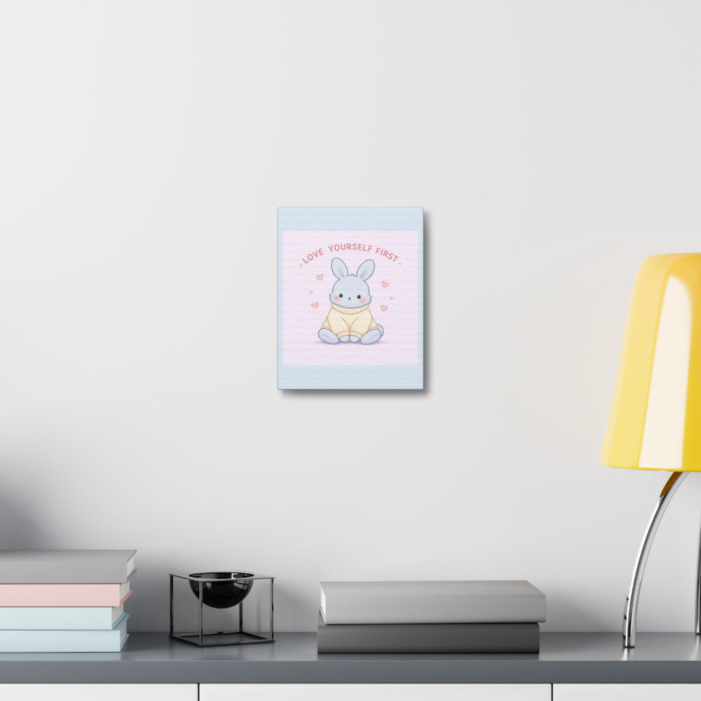 "LOVE YOURSELF FIRST" Black Cat Canvas | Trendy Gift for Her | Lifestyle | KayKay Classics