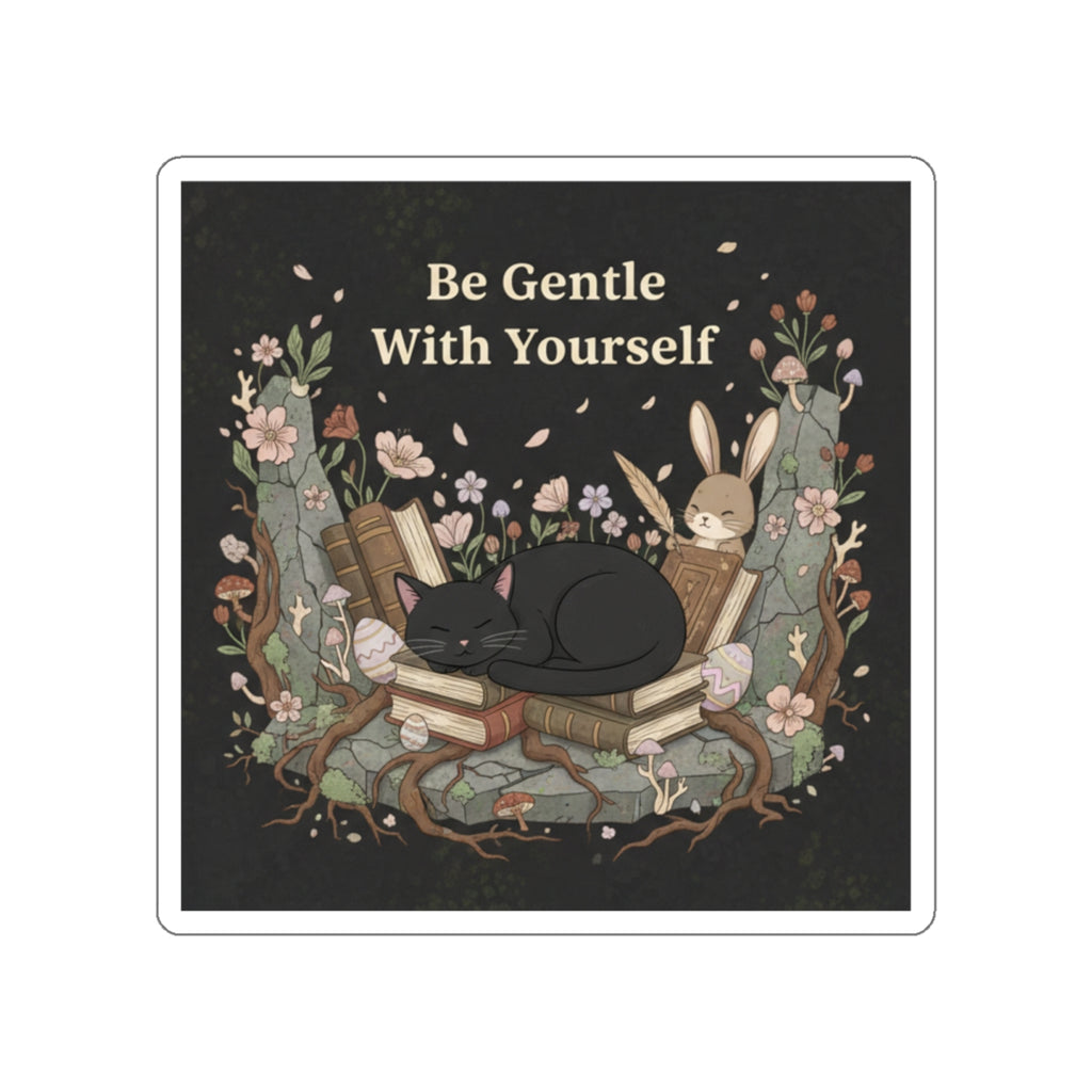 Bunny Die-Cut Sticker – Be Gentle With Yourself