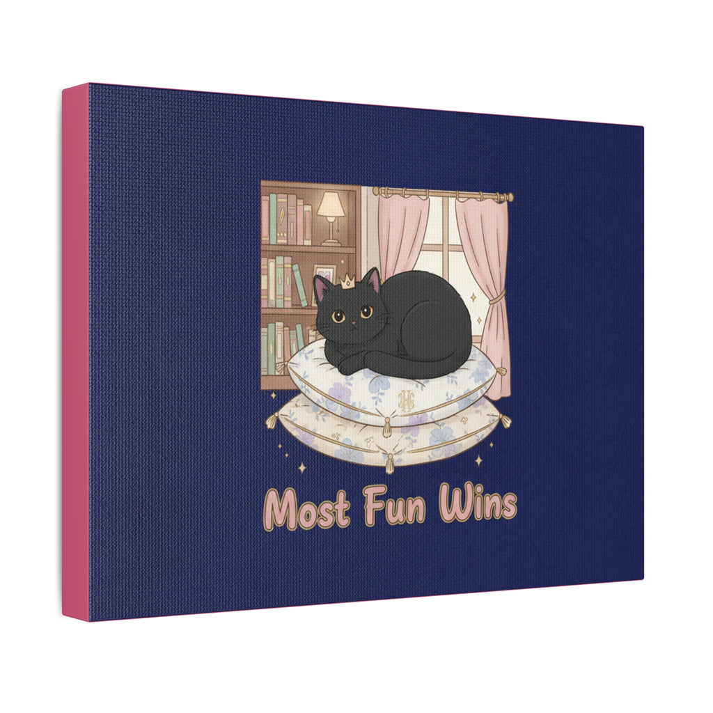 Black Cat Canvas Print – Most Fun Wins