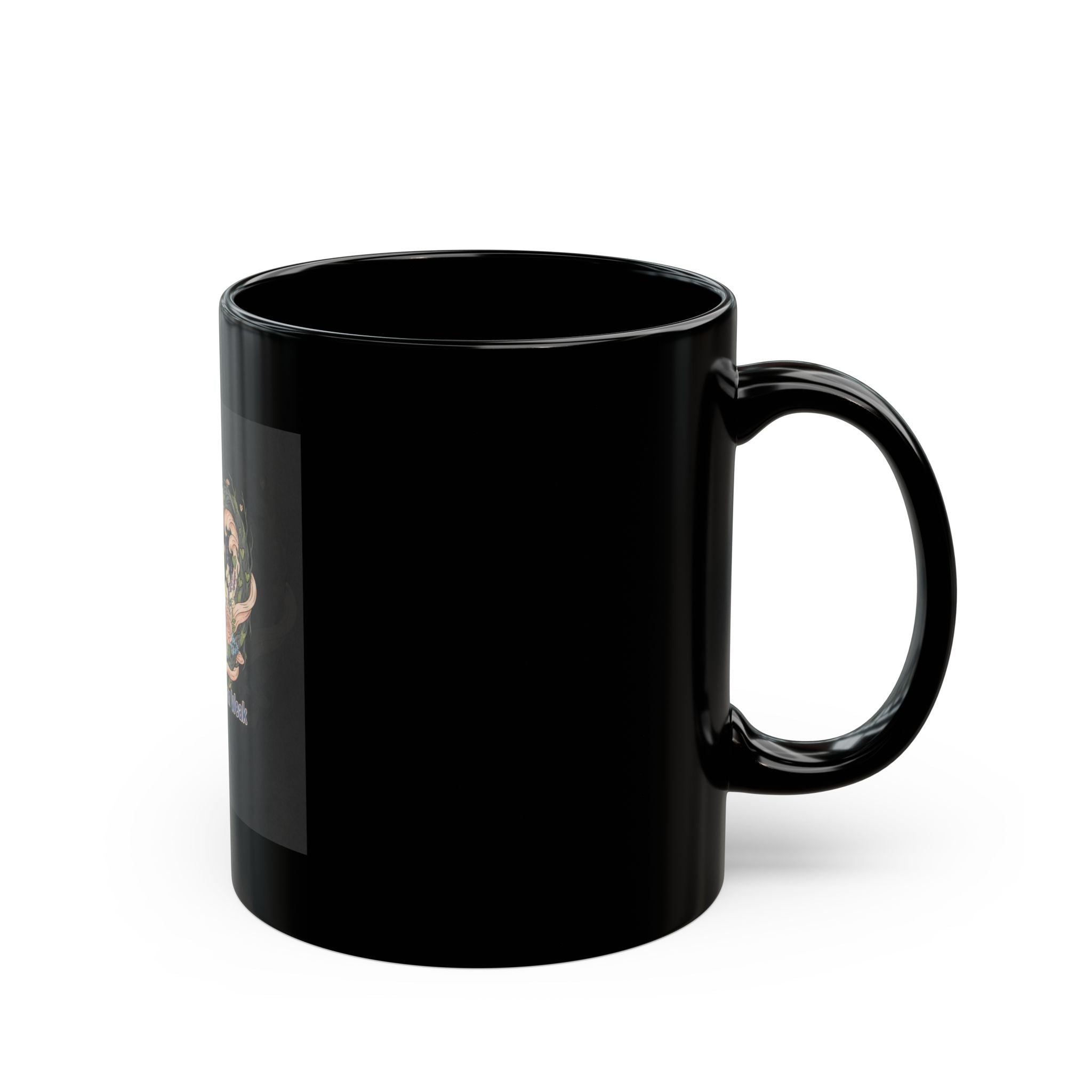 Soft Doesnt Mean Weak Rabbit Black Mug 11oz