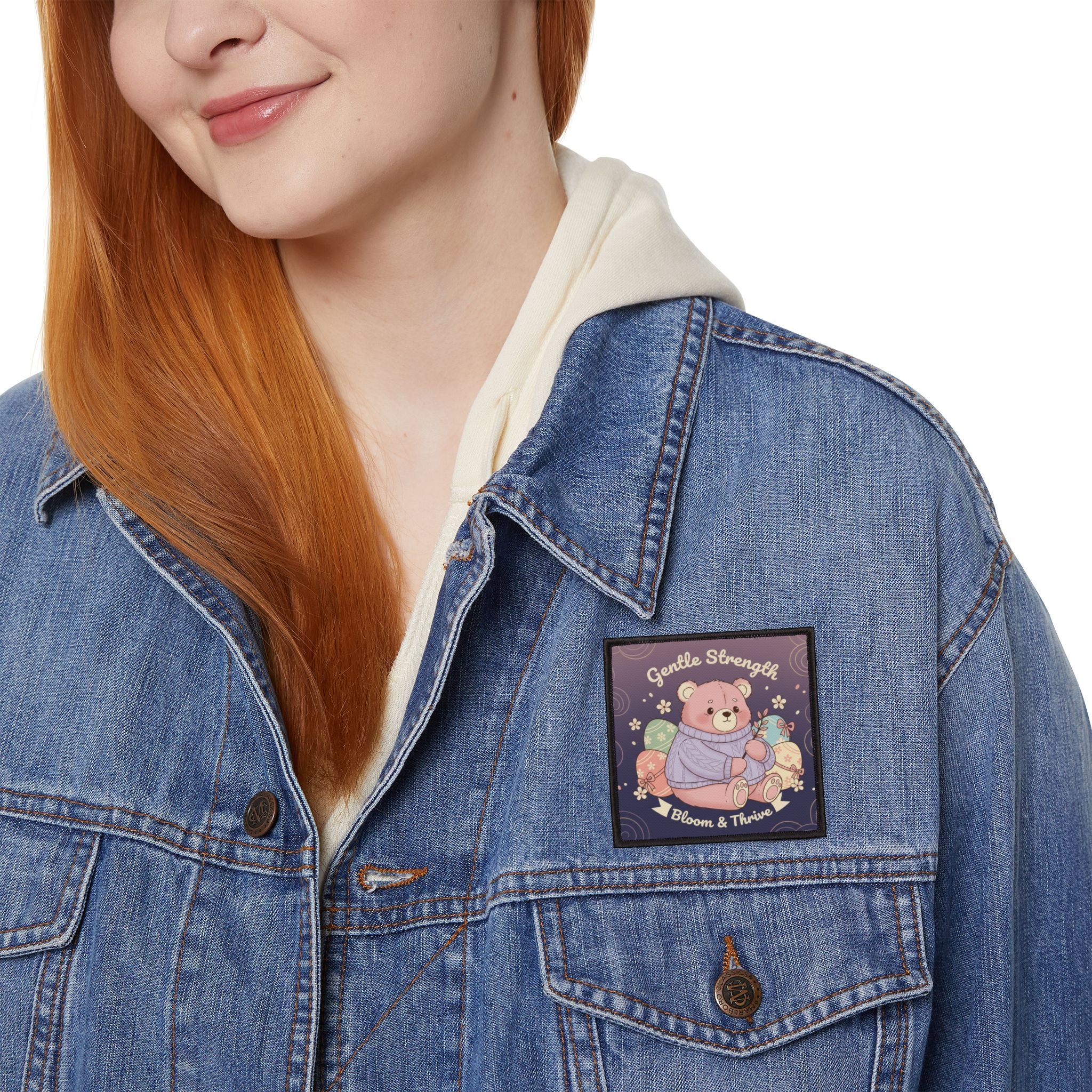 Bear Iron-On Patch – Gentle Strength Bloom Thrive