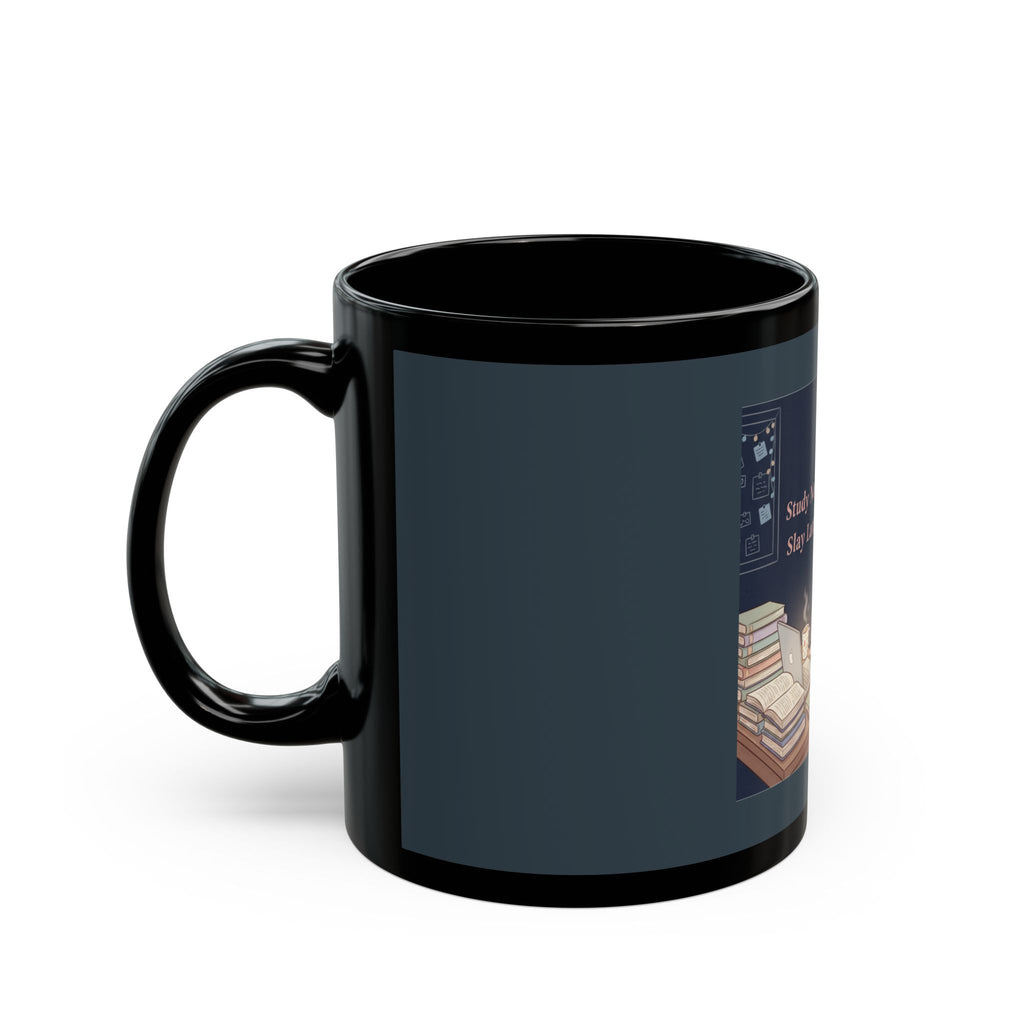 Rabbit Black Mug 11oz – Study Now, Slay Later
