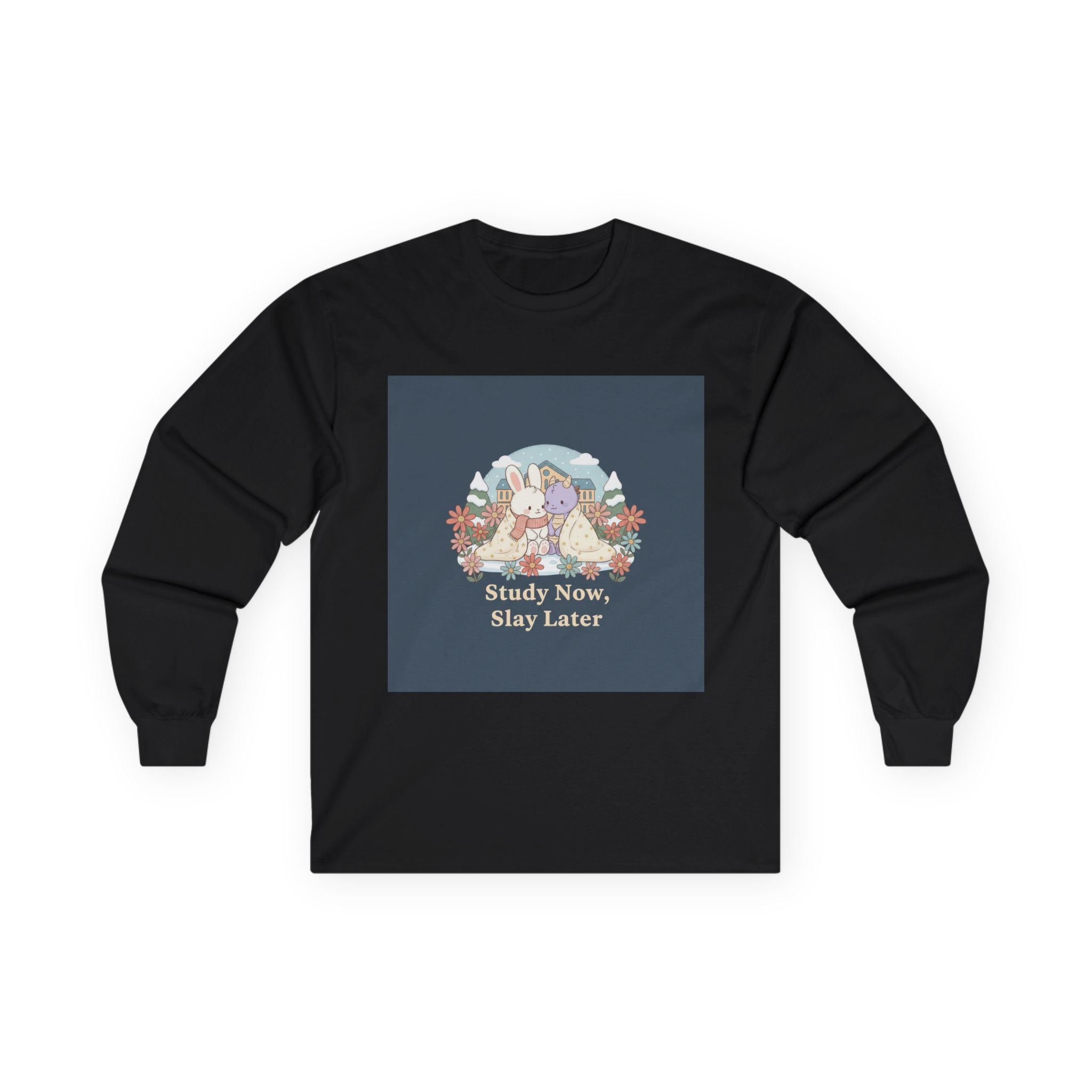 Study Now, Slay Later Bunny, unicorn Long Sleeve Tee