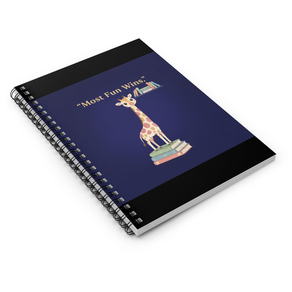 Giraffe Spiral Notebook – Most Fun Wins