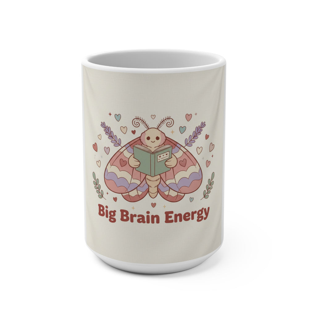 Big Brain Energy Moth Mug 15oz